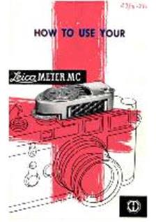 Leica Leicameter MC manual. Camera Instructions.